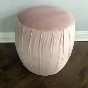 NEW Pink Velvet Ottoman